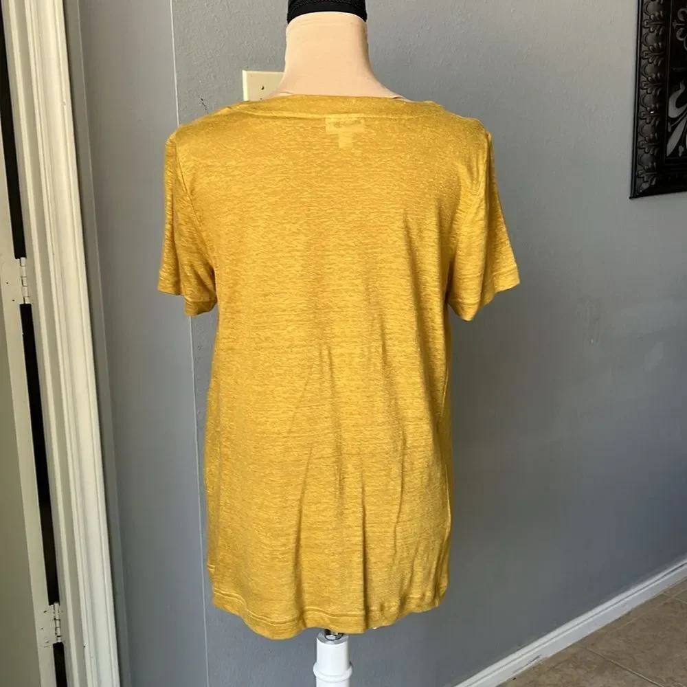J.Jill Mixed Media Linen tee - Picture 4 of 7
